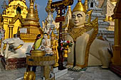 Yangon Myanmar. Shwedagon Pagoda (the Golden Stupa). Detail of the Prayer hall at each of the four cardinal points. 